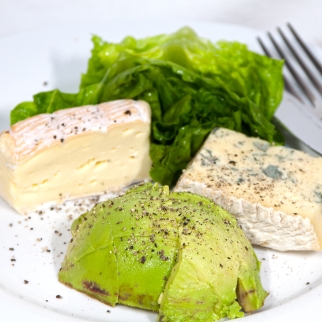 Saturday 2014-01-18 13.30.00 AEDT Smelly cheese and avocado with cos lettuce for lunch
